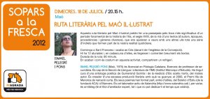 2012: Ruta literària pel Maó il·lustrat