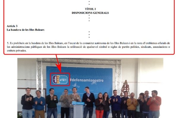 El PSM Més per Menorca insta el Govern a actuar contra el PP davant l’incompliment de la llei de símbols