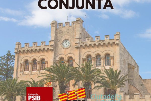 Nota de premsa conjunta amb PSOE i Ciutadella Endavant